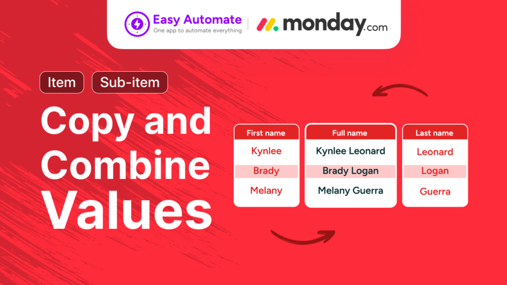 How to use copy & combine values in Easy Automate